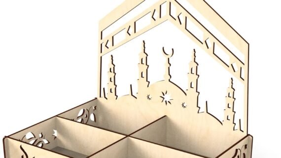 Ramzan Snack Tray with Kaaba - 4 slots